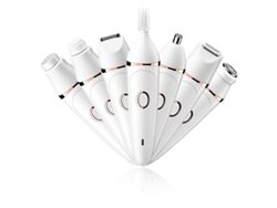 Aparador De Cabelo Feminino 7 Em 1: Recarregável Por Usb, Lavável Com Água, Multifuncional, Para Corpo, Rosto E Áreas Sensíveis.