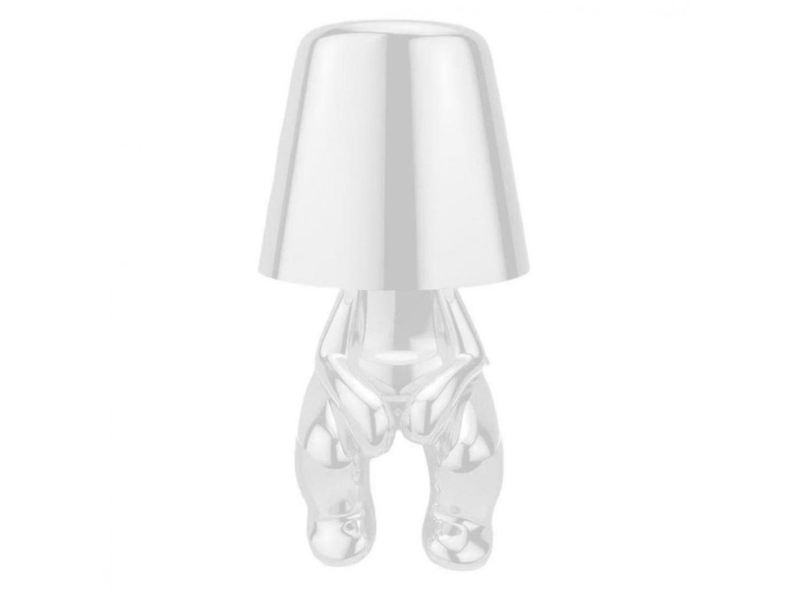 Lámpara De Mesa Táctil Inalámbrica Recargable, Lámpara De Arte Thinker Gold Con Carga Usb.