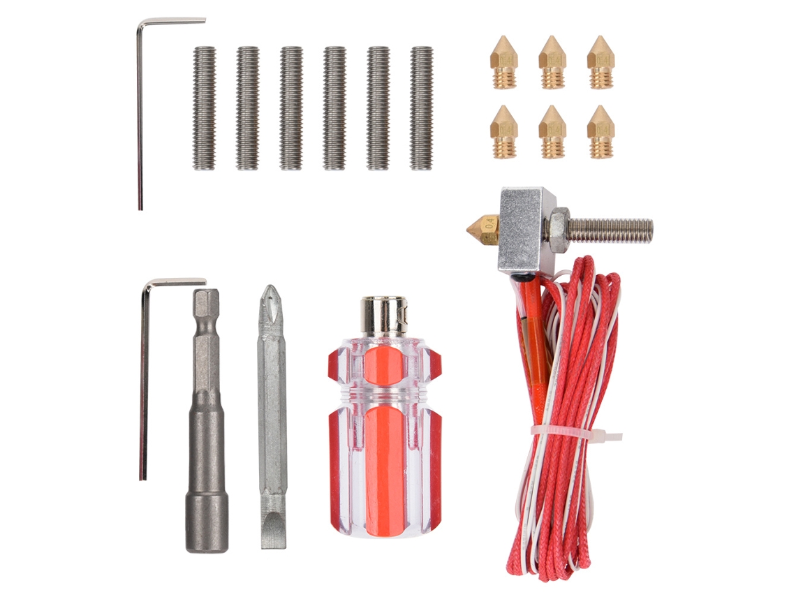 Accesorios Para Impresora 3d Kit De Boquilla Y Extruder Cabeza De Extrusión 17pcs