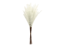10 flores artificiales de hierba melica para decoración de bodas y hogar (blancas)