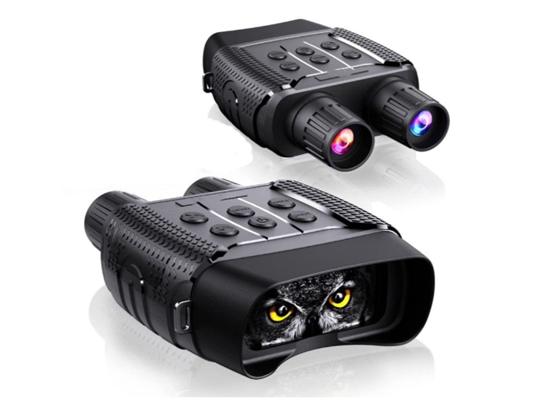 Binoculares de visión nocturna, visor digital infrarrojo con pantalla LCD TFT de 2,31", Yizhood HD infrarrojo (negro)