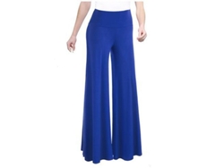 2026-pantalones De Salón De Pierna Ancha Elásticos Para Mujer De Cintura Alta Casual Y Cómodos M Azul