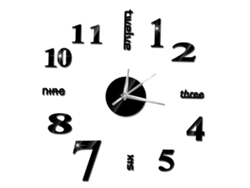 Reloj de pared silencioso Baok-Diy con números, espejo, pegatinas, decoración del hogar, sala de estar, dormitorio