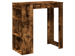 Mesa de bar con estantes de madera de roble ahumado de MAISON EXCLUSIVE (51x50x103,5 cm)
