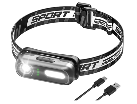BISBISOUS Bl-02 Linterna Frontal Led Recargable 1000 Lúmenes 9 Modos Ipx5 Impermeable Negro VIGA EUROPE