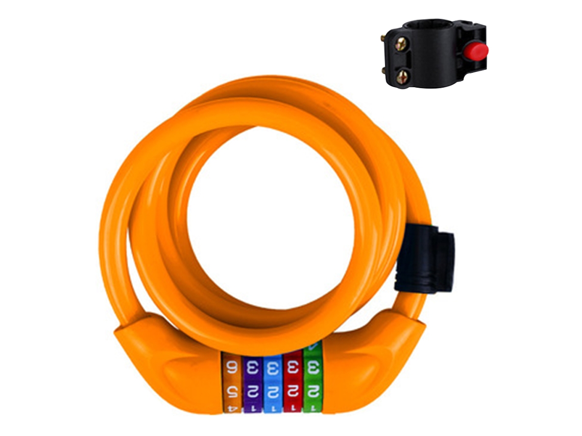 Candado para bicicleta: cable de 1,2 m, combinable y seguro con soporte de montaje KOFIHETY