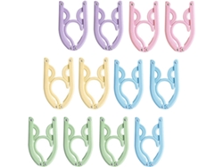 Perchas Plástico Plegables Adulto 12 Unidades Diseño Compacto Portátil Hoteles Equipaje Ropa Bebé