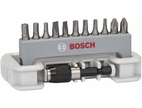 Conjunto de Puntas BOSCH de Atornillar - 11 Un - con Portabrocas - Ph-Pz-T-S-Hex