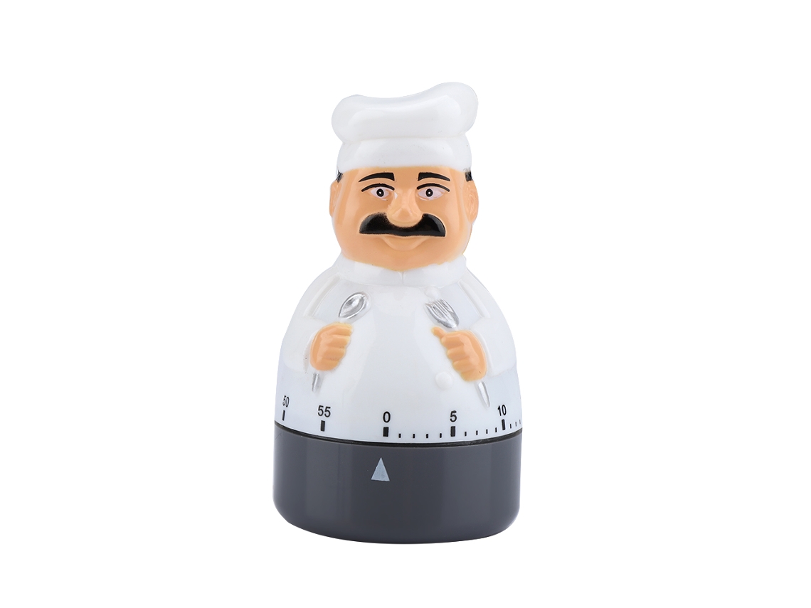 XYVONA Temporizador De Cozinha Mecânico, Temporizador De Cozinha Em Formato De Chef Com Alarme Sonoro Para Alertas Confiáveis, Calibração Clara E Operação Fá