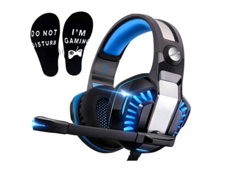 Auriculares para juegos Auriculares estéreo profesionales con micrófono Cancelación de ruido Conector Y divisor de 3,5 mm para computadora portátil...