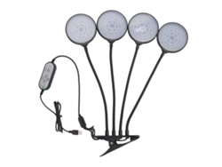 Lámpara Led De Cultivo De 60 W Con 4 Cabezales Con Clip Y 5 Modos De Iluminación, Alimentada Por Usb Para Plantas De Interior.