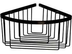 Cesta Portagel esquina acabado negro mate fabricado en latón