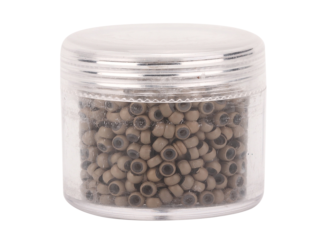 1000pcs Anillos De Extensión Capilar De Silicona 3mm X 2mm (marrón Claro)