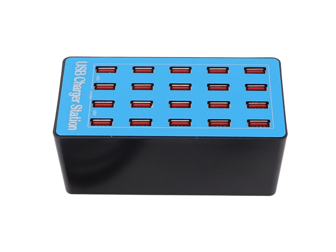 Estación de carga USB EOOCOO con 20 puertos y 100 W.