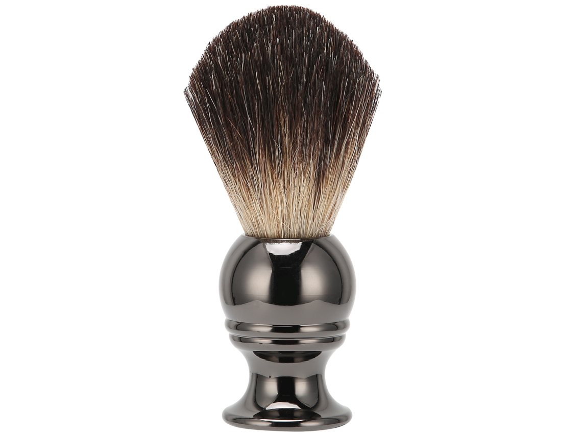 Cepillo de aseo portátil para hombre con mango de acero inoxidable y pistola de color