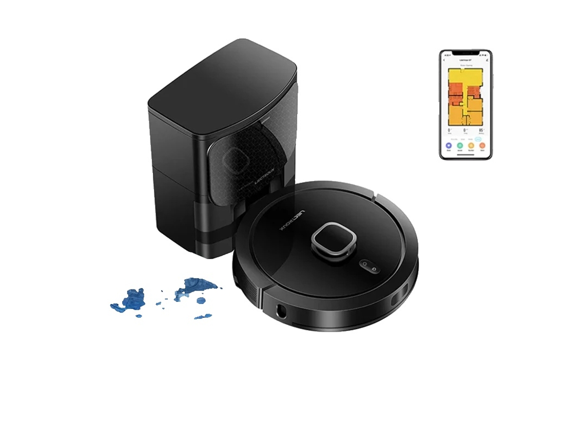 Aspiradora robot Liectroux G7, potente succión de 6500 Pa, control inteligente por app, color negro OEM