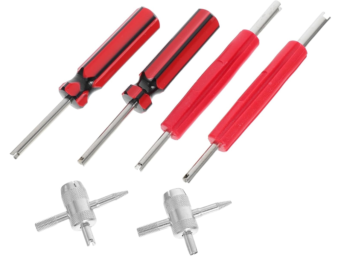 Kit De Ferramentas Para Remoção Do Núcleo Da Válvula Com 6 Peças Para Reparo De Pneus De Carro E