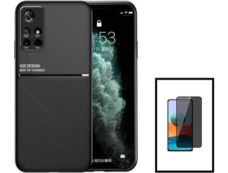 Kit Carcasa Trasera Magnética Anti Choque + Protector de Pantalla Xiaomi Redmi Note 11T 5G GIFT4ME Negro