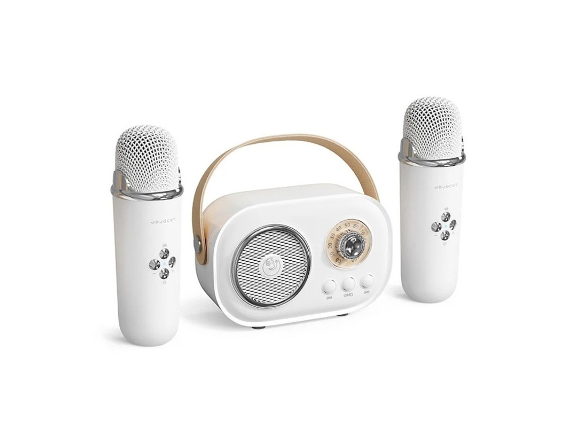 Mini máquina de karaoke para niños, altavoz Bluetooth portátil con 2 micrófonos inalámbricos, juguetes para niños y niñas, regalo C Yizhood