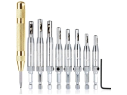 2026-8 Piezas Conjunto De Brocas De Centrado Para Bisagras Herramientas De Carpintería 1/4" Puertas Muebles