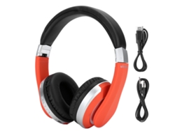 Auriculares Estéreo Inalámbricos Supraaurales Bluetooth Plegables Con Micrófono Para Videojuegos - Naranja