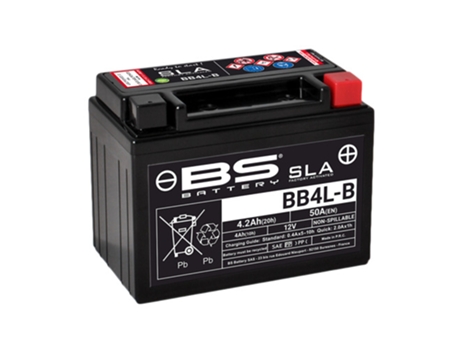 Batería de moto BS Battery SLA BB4L-B - C (10Hr) - C (20Hr)
