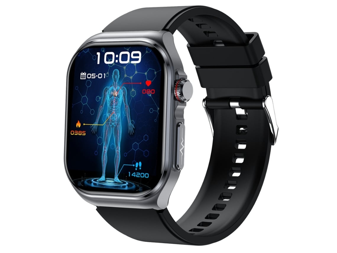 Reloj inteligente con ECG, llamadas Bluetooth, grasa corporal, presión arterial, azúcar en sangre, monitoreo de frecuencia cardíaca y monitoreo de canales.