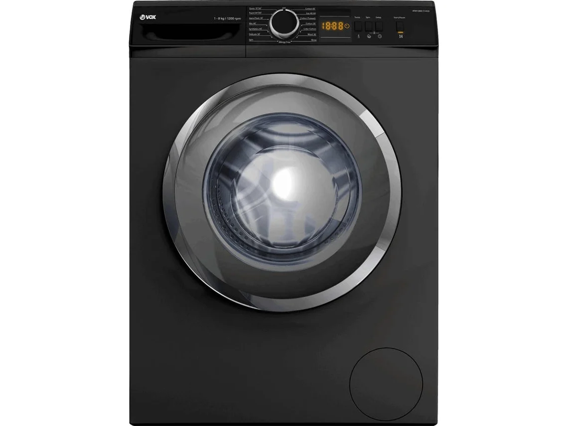 Lavadora VOX WM1280LT14GD (8 kg - 1200 rpm - Negro)