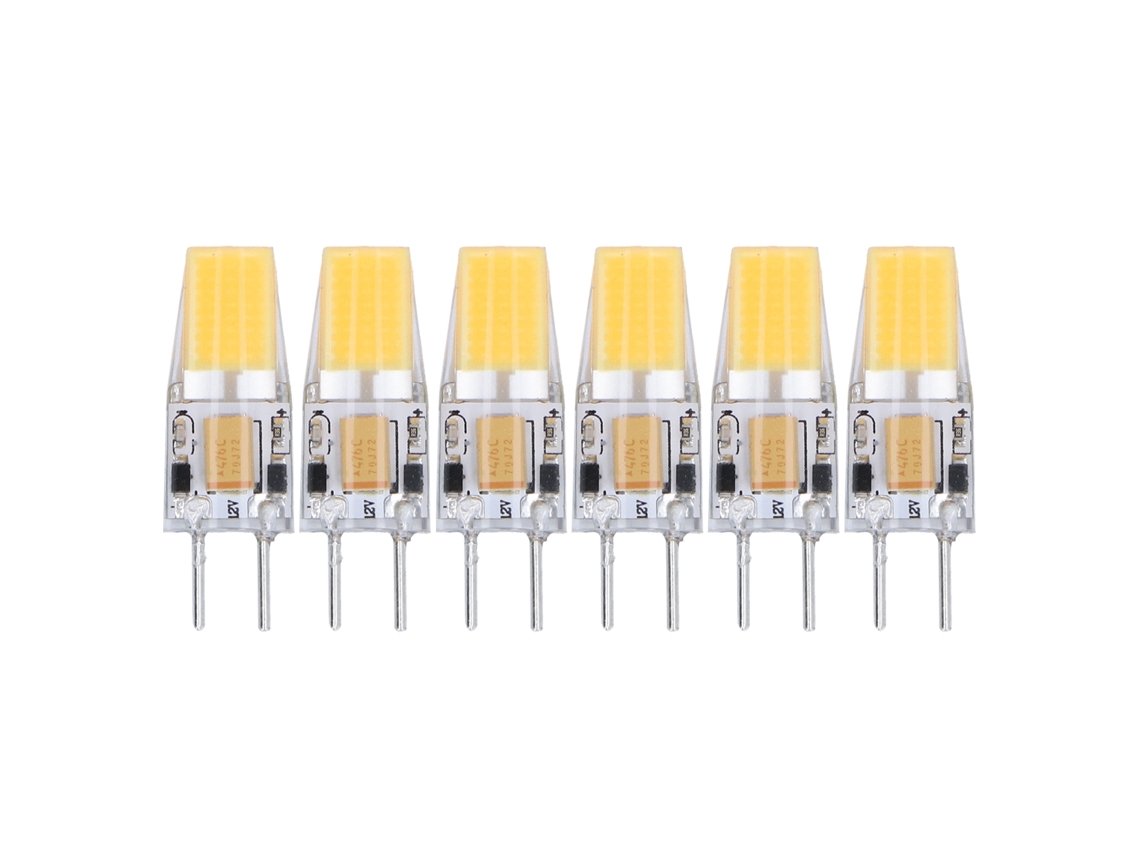 6 Bombillas Gy6.35 De 5w, Ac/dc/12v, Cob, Bajo Consumo, Silicona, Para Lámparas Techo Sala Estar.