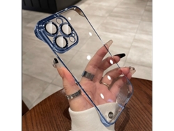 (iphone 16 Plus Azul) Funda Para Teléfono Apple Sin Marco, Galvanizada, Resistente A Caídas Y Al Polvo.