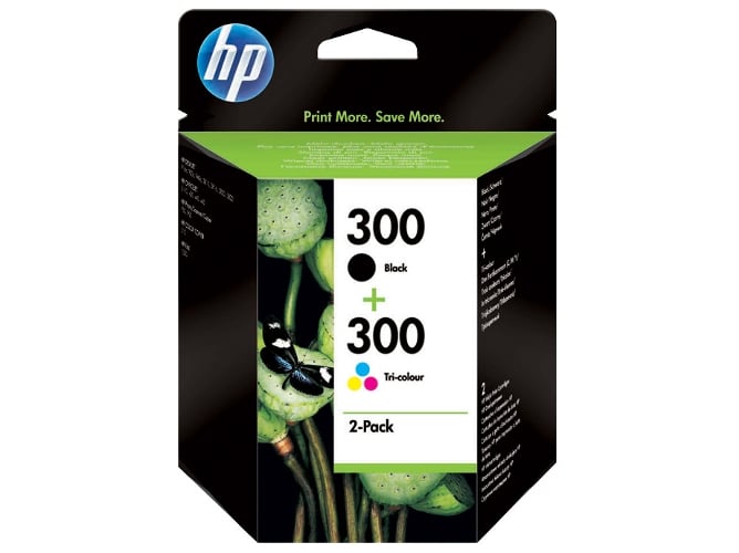 Pack de ahorro de 2 cartuchos de tinta Original HP 300 Negro, Tricolor para HP DeskJet, HP Photosmart, HP ENVY