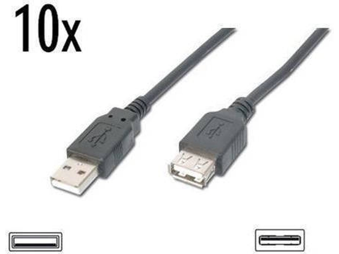 Cable USB NILOX (USB - 1.8 m - Negro)