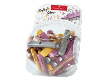 Juego De Marcadores Fluorescentes FABER-CASTELL Textliner Metallic 80 Unidades