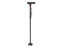 Bastón plegable de aleación de aluminio para perros mayores de cuatro patas con luz, antideslizante.