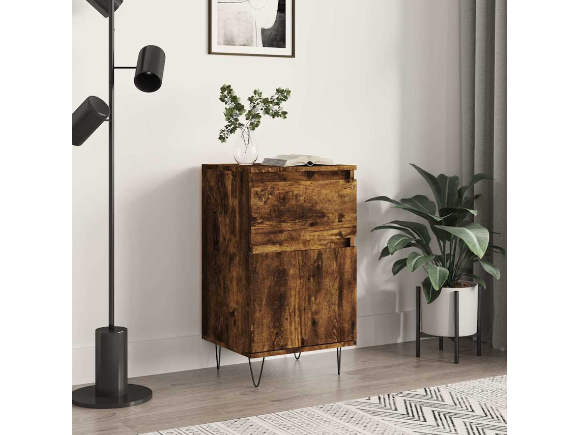 Aparador | Aparador De Comedor | Armario De Cocina Madera De Ingeniería Roble Ahumado 40x35x70 Cm