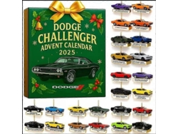 Calendario De Adviento De Navidad 2025, Decoración Acrílica, Estilo Dodge Challenger.