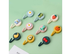 Ganchos de pared adhesivos con diseños de animales y frutas, decoraciones colgantes para superficies lisas como madera, azulejos, cerámica y vidrio, ideales para el hogar, la oficina, el despacho, la escuela...