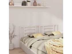 Cabecero De Cama Madera Maciza De Pino Blanco 206x4x100 Cm