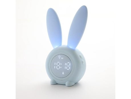Reloj Despertador Luminoso para Niños, Lindo Conejo Reloj Despertador para Niños Reloj Despertador Digital Luminoso LED con Lámpara de Noche Funció...