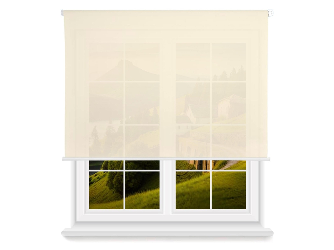 Estor enrollable translúcido Wellhome con cadena de PVC, 180 x 180 cm, beige