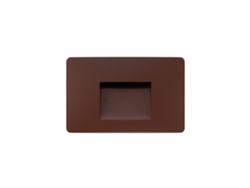 Aplique LED cuadrado empotrable de pared de 3 W, IP65, 2700 K/3200 K/4000 K, Corten Beneito Faure
