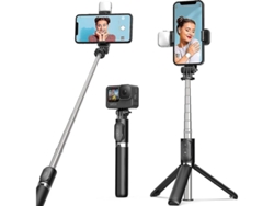 Palo Para Selfies Con Trípode Y Luz De Relleno, Control Remoto Ajustable Para Teléfono Móvil.