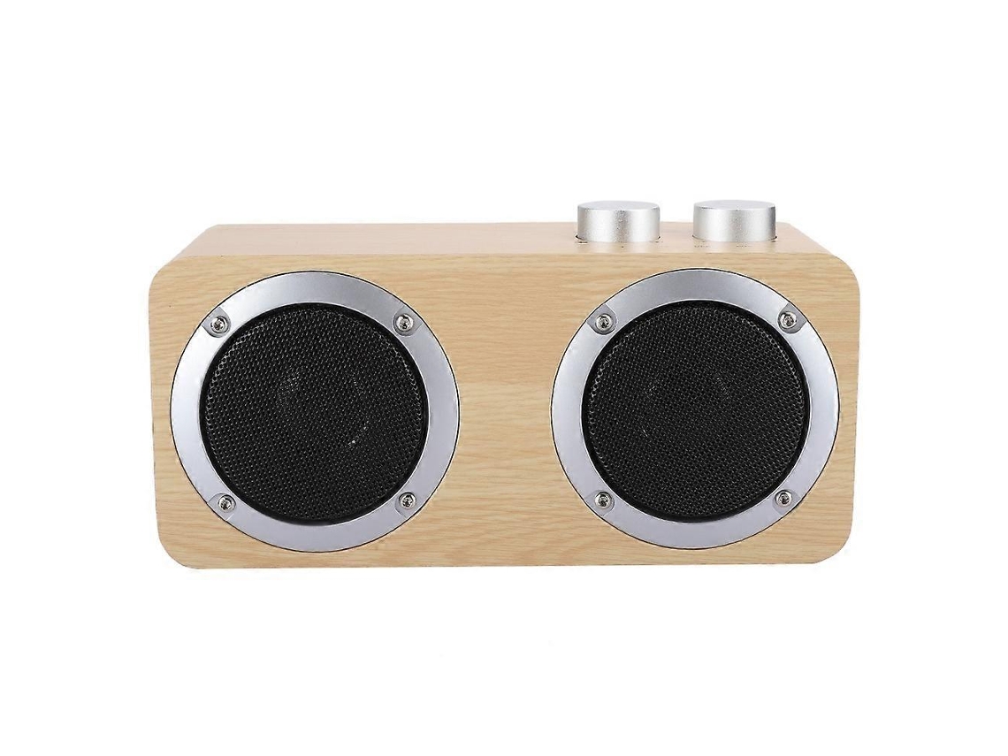 Mini subwoofer Bluetooth de madera de alta calidad con perilla giratoria y cable de audio Chennnls