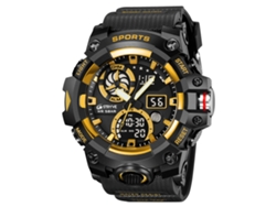 Reloj Deportivo Para Hombre (dorado), Cronógrafo Multifuncional Con Alarma Luminosa, Reloj De Pulsera Para Estudiantes.
