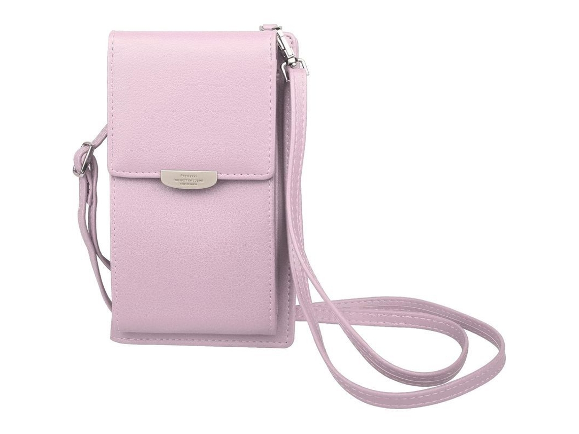 2026-bolsa Cruzada Pequeña De Cuero Para Mujer Con Tarjetero Y Ranura Para Teléfono Celular Rosa