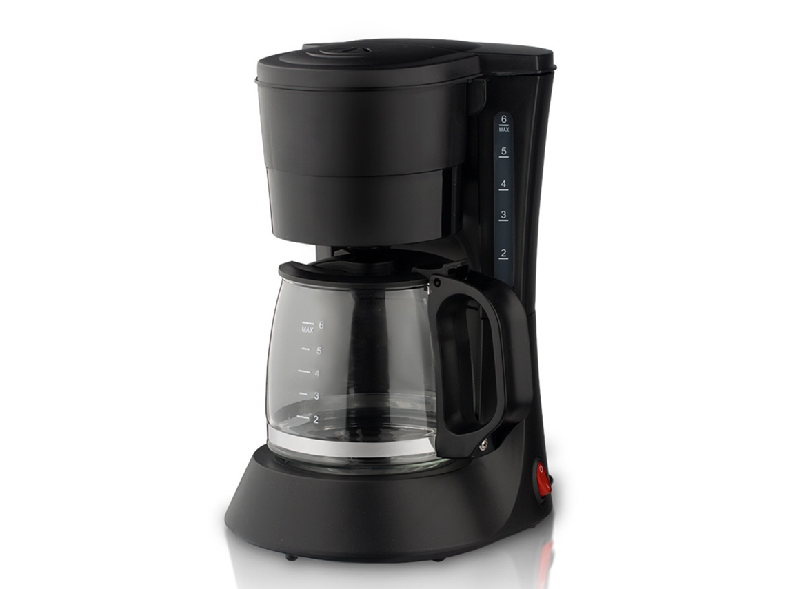 Cafetera de goteo de 600 ml y 600 W con sistema antigoteo.