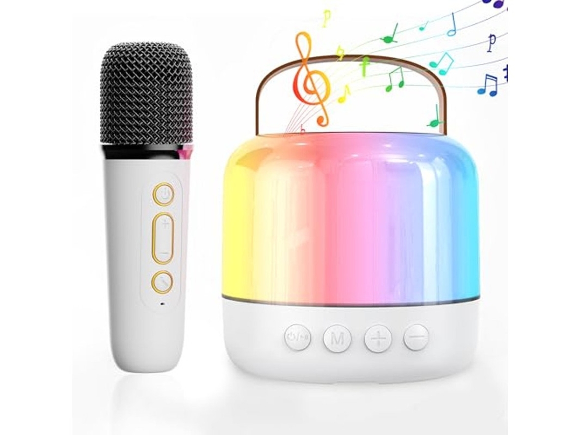Mini máquina de karaoke para niños y adultos, altavoz Bluetooth portátil con micrófono inalámbrico, fiesta de cumpleaños para niñas de 4 a 11 años, Yizhood