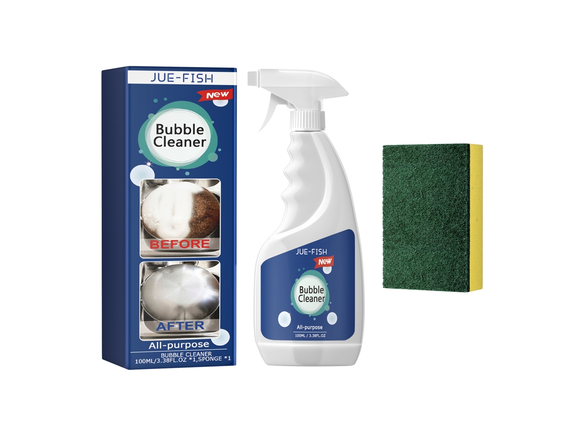 Espuma limpiadora de grasa para cocina. Potente quitamanchas de aceite para ollas, sartenes y campanas extractoras.