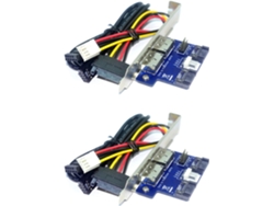 2x Fuente De Alimentación De Doble Puerto Para Ordenador De Sobremesa Esata Convertidor Esataap De 9 Pines A Usb 2.0