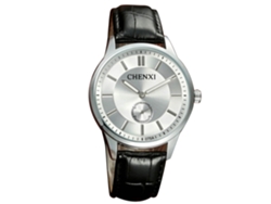 Reloj Analógico De Cuarzo Para Hombre Con Esfera Redonda, Color Blanco Plateado.